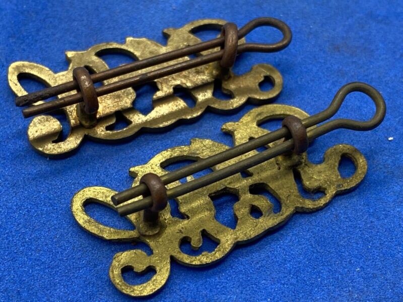 A Pair of Victorian British Army - Royal Army Pay Corps Shoulder Titles. - The Militaria Shop