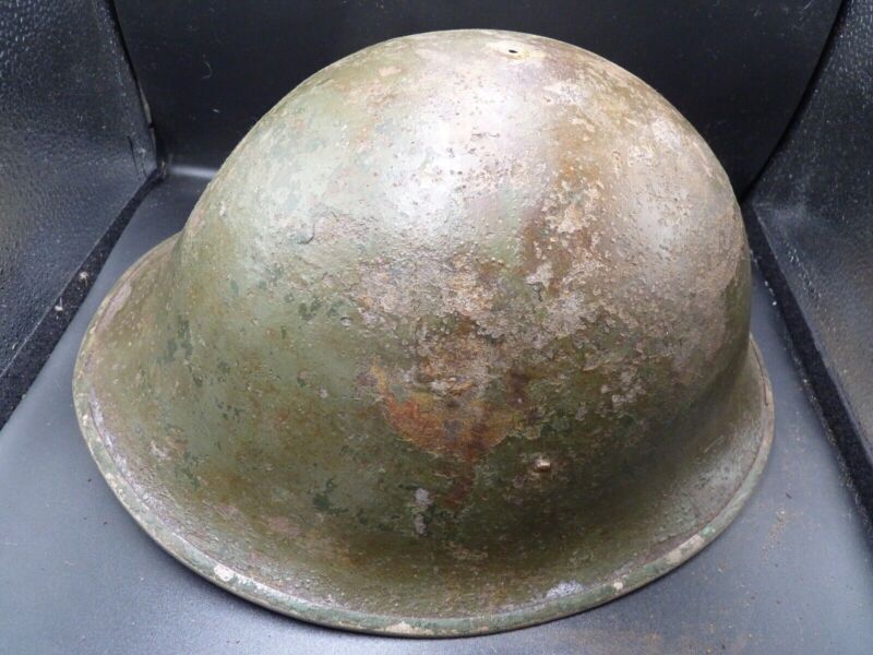 Mk3 Canadian / British Army Original WW2 Turtle Helmet High Rivet - The Militaria Shop