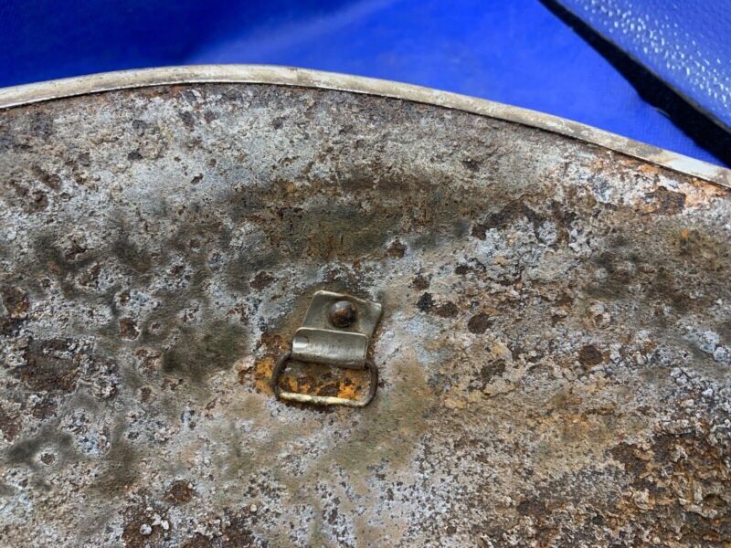WW2 Canadian Army Mk3 Turtle Helmet - Original WW2 Helmet Shell - High Rivet - The Militaria Shop