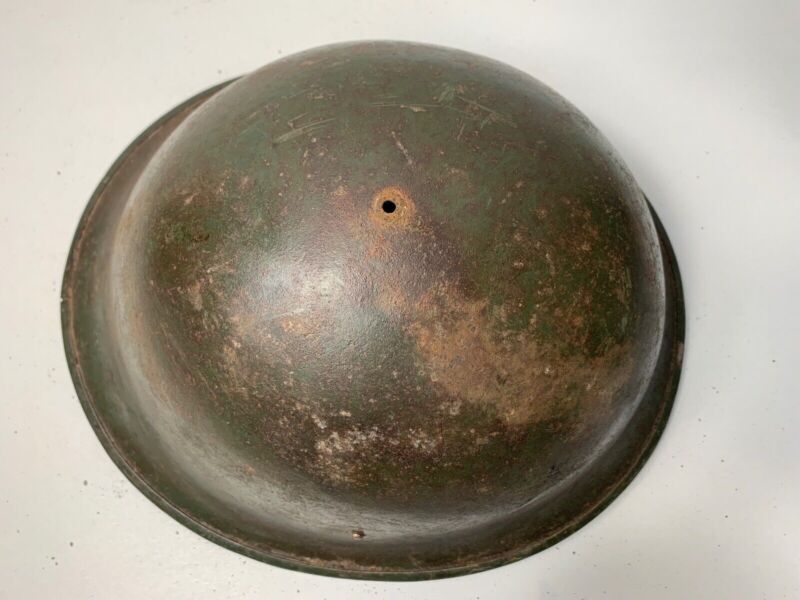 Mk3 Canadian / British Army Original WW2 Turtle Helmet High Rivet - The Militaria Shop