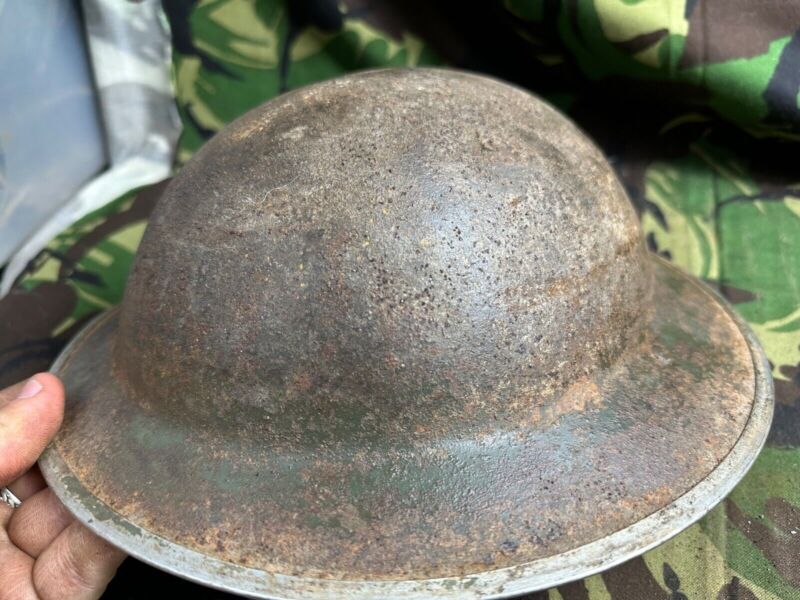 British Army Mk2 Brodie Helmet - Original WW2 - South African Manufactured - The Militaria Shop