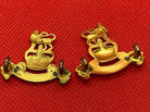 Original British Army - Army Pay Corps Officer's Collar Badges - Pair - The Militaria Shop