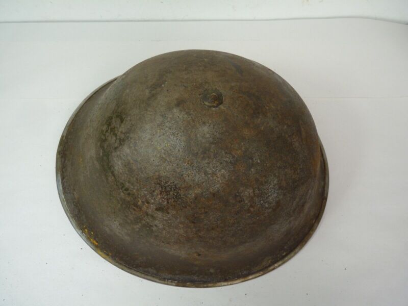 Original Mk3 Canadian / British Army WW2 Turtle Helmet High Rivet - The Militaria Shop