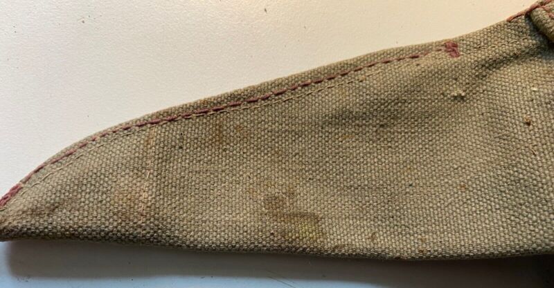 A canvas 1915 pattern Bulgarian Army issue pick-axe head cover. Lightly used. - The Militaria Shop