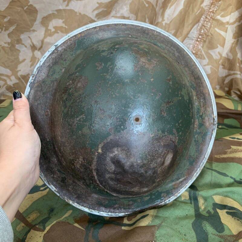 Original WW2 British Style South African Mk2 Army Combat Helmet - The Militaria Shop