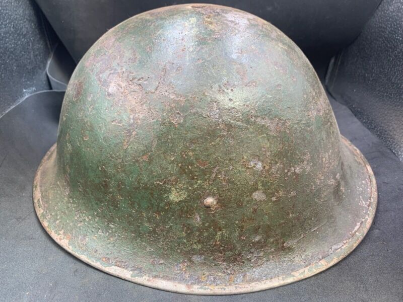 Original WW2 British Army / Canadian Army Mk3 Turtle Combat Helmet - The Militaria Shop