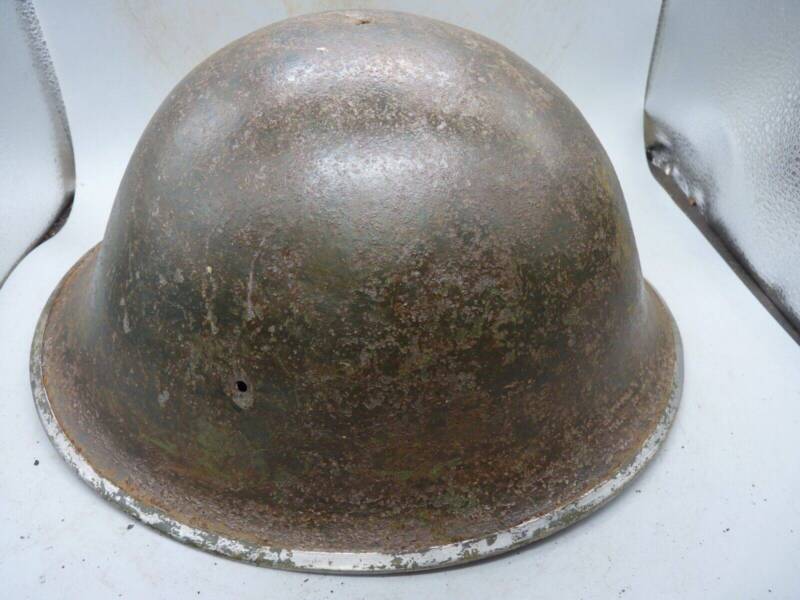 Original WW2 British / Canadian Army Mk3 High Rivet Turtle Army Combat Helmet - The Militaria Shop