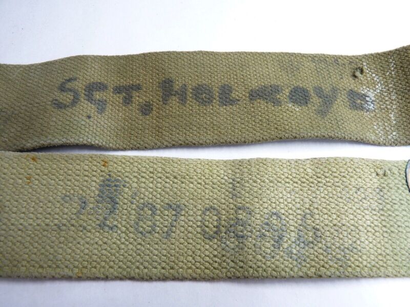 Original WW2 Pattern British Army L Straps Pair - 37 Pattern Webbing Haversack - The Militaria Shop