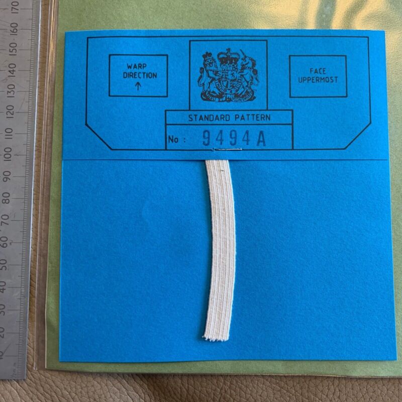 Original British Army Sealed Standard Patter - 9494A White Braid Elastic - The Militaria Shop