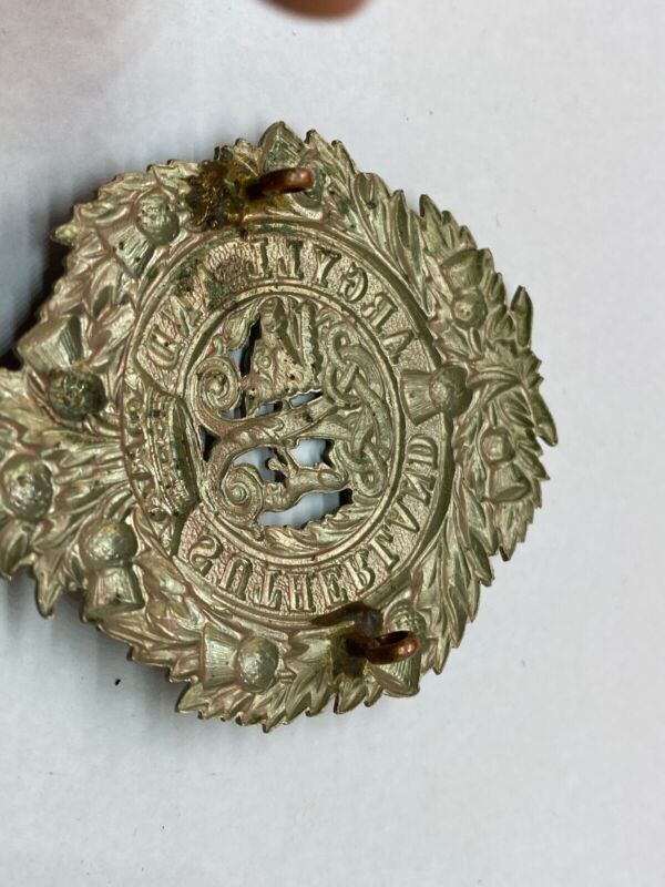 Original WW1 / WW2 British Army Argyl & Sutherland Highlanders Rgmt Cap Badg - The Militaria Shop