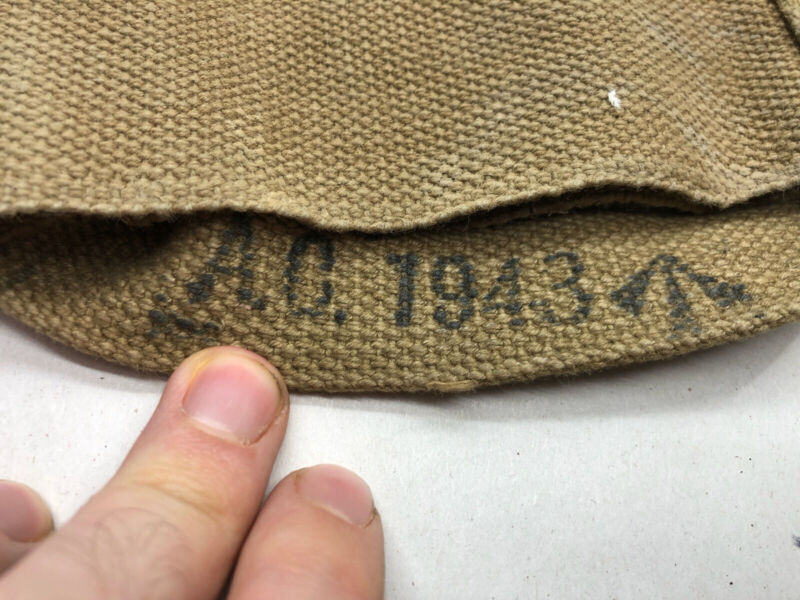 WW2 British Army 37 Pattern Webbing Water Bottle Carrier Harness - 1943 Dated - The Militaria Shop