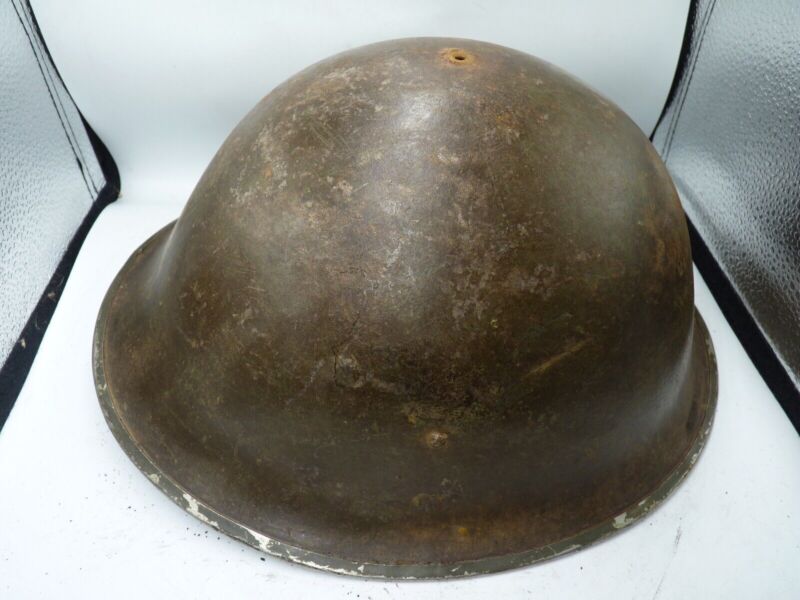 Mk3 Canadian / British Army Original WW2 Turtle Helmet High Rivet - The Militaria Shop