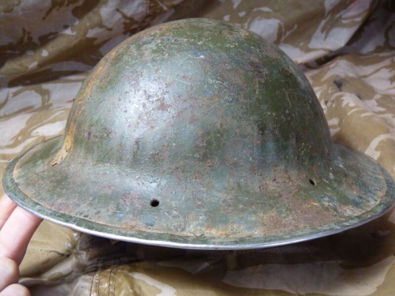 Original WW2 British Style South African Mk2 Army Combat Helmet - The Militaria Shop
