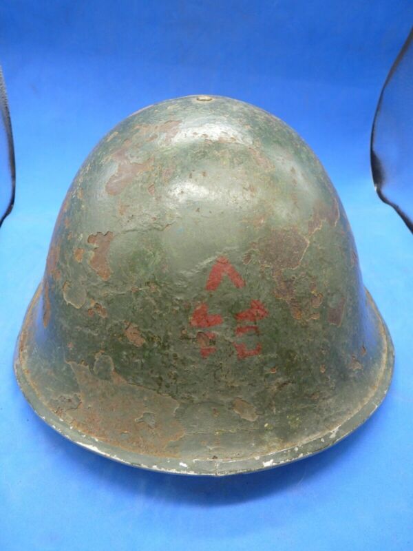 Original WW2 British / Canadian Army Mk3 High Rivet Turtle Army Helmet & Lin - The Militaria Shop
