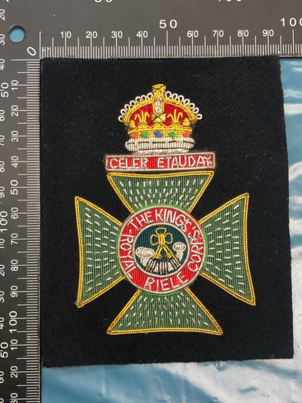 British Army Bullion Embroidered Blazer Badge - The King's Royal Rifle Corp - The Militaria Shop