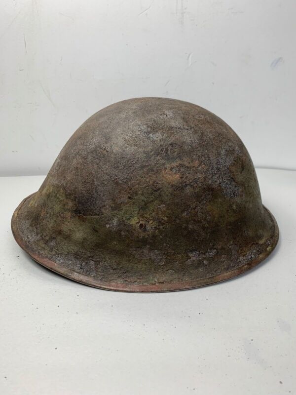 Mk3 Canadian / British Army Original WW2 Turtle Helmet High Rivet - The Militaria Shop