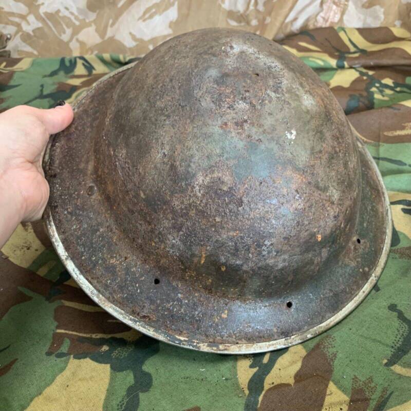 Original WW2 British Style South African Mk2 Army Combat Helmet - The Militaria Shop