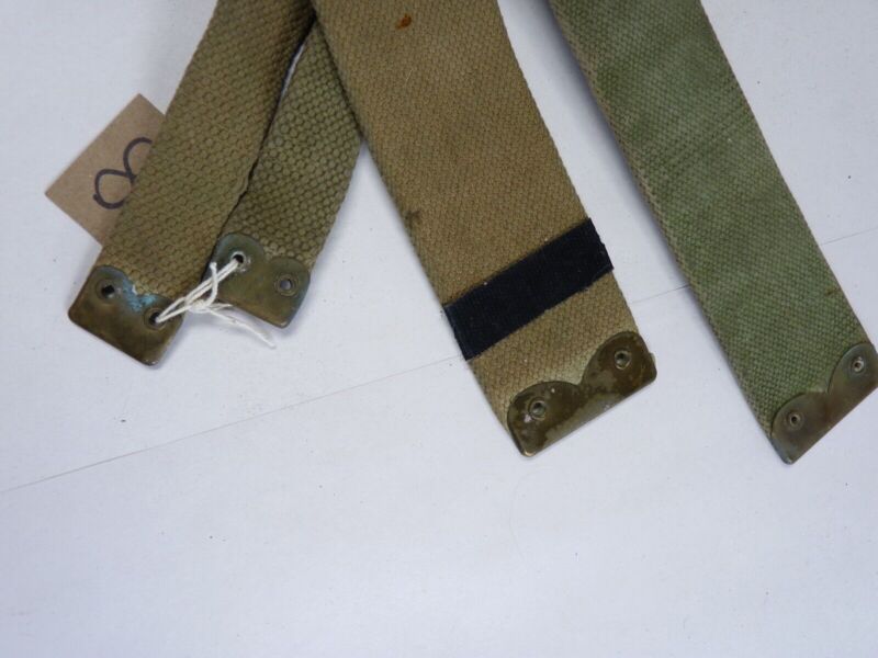 Original WW2 Pattern British Army L Straps Pair - 37 Pattern Webbing Haversack - The Militaria Shop