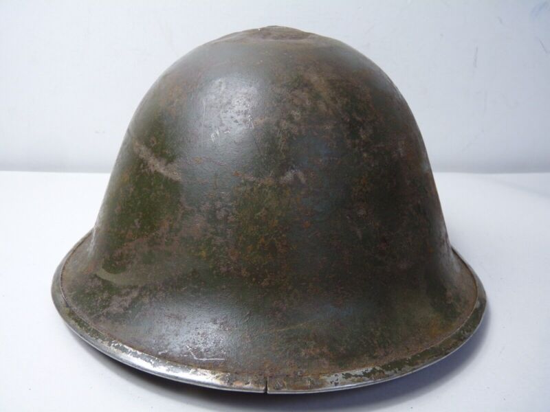 Mk3 Canadian / British Army Original WW2 Turtle Helmet High Rivet - The Militaria Shop