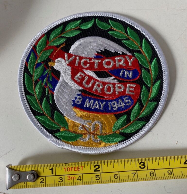 Victory in Europe commemorative badge - 8th May 1945 - Patch Military Patches - The Militaria Shop