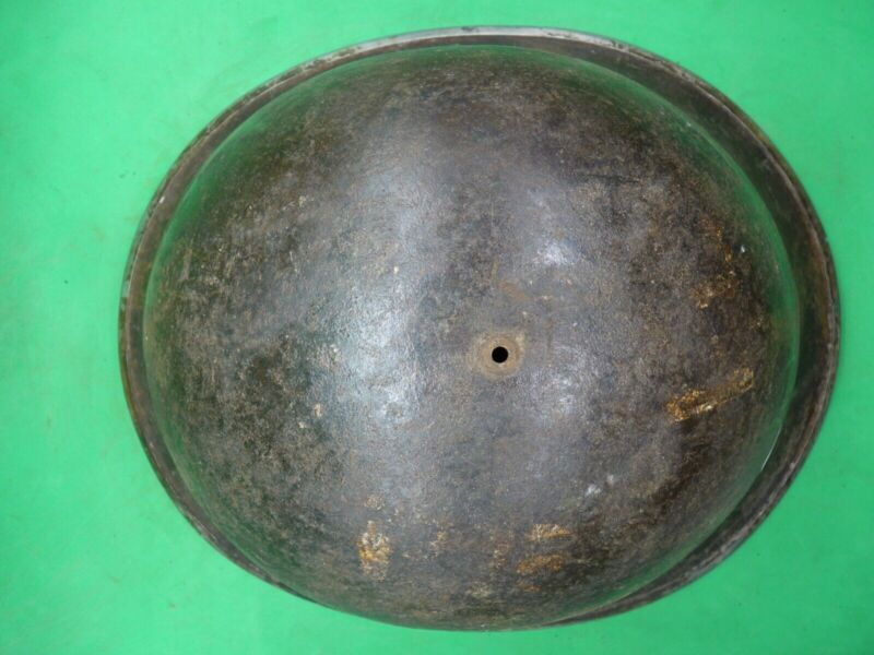 Original WW2 British / Canadian Army Mk3 High Rivet Turtle Army Combat Helmet - The Militaria Shop