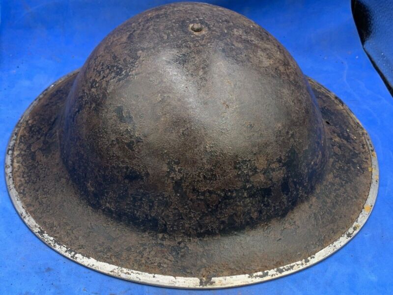 Original WW2 British Army South African Made Combat Helmet Mk2 Brodie - The Militaria Shop