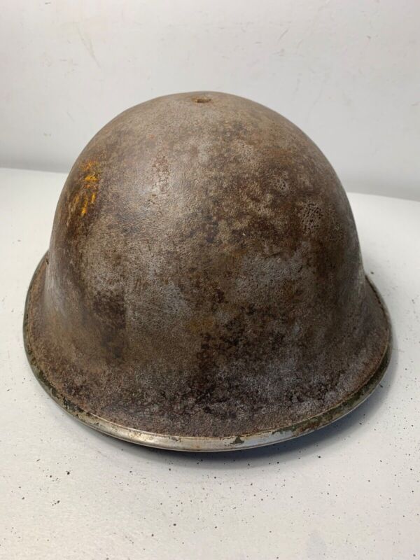 Mk3 Canadian / British Army Original WW2 Turtle Helmet High Rivet - The Militaria Shop