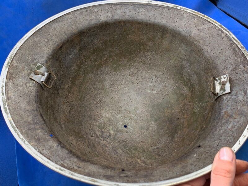 Original WW2 British Army South African Made Combat Helmet Mk2 Brodie - The Militaria Shop