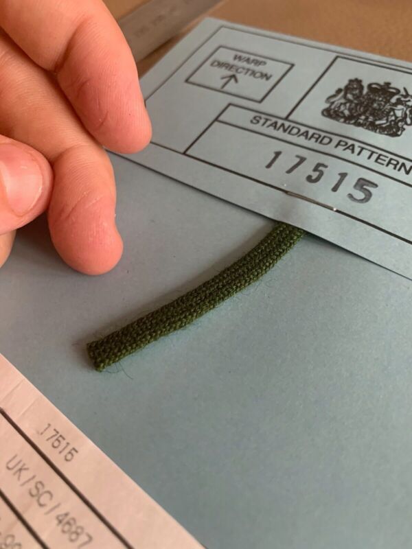 Original British Army Sealed Standard Patter - 17515 Green Tubular Braid - The Militaria Shop