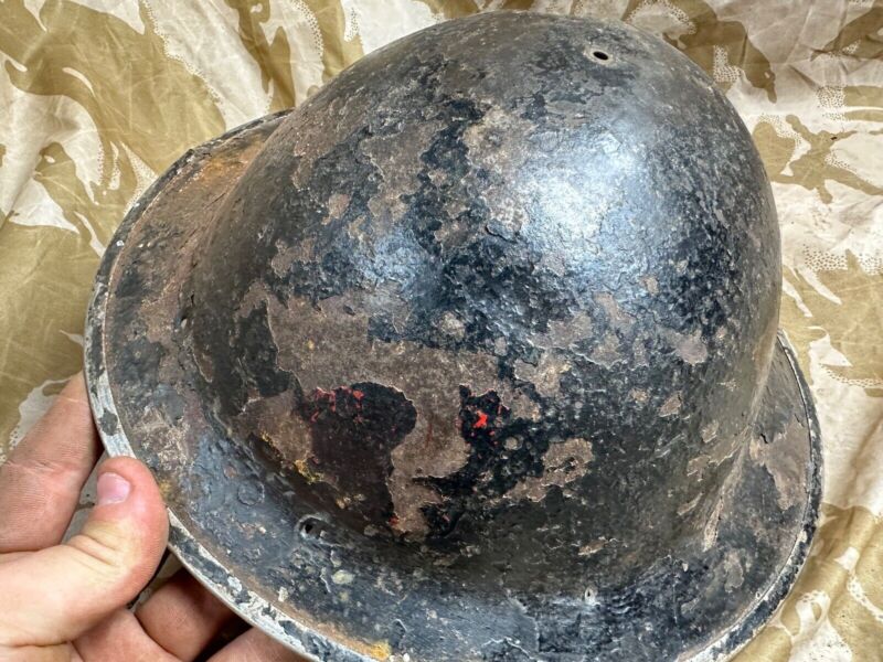 British Army Mk2 Brodie Helmet - Original WW2 - South African Manufactured - The Militaria Shop