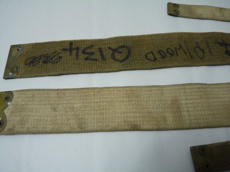 Original WW2 Pattern British Army L Straps Pair - 37 Pattern Webbing Haversack - The Militaria Shop