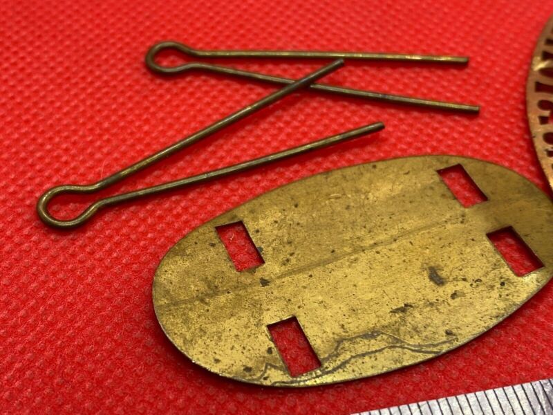 Original PRINCE OF WALES'S OWN Brass Shoulder Title with Rear Plate and Pin - The Militaria Shop