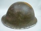 Original WW2 British / Canadian Mk3 Turtle Helmet Untouched Paint - The Militaria Shop