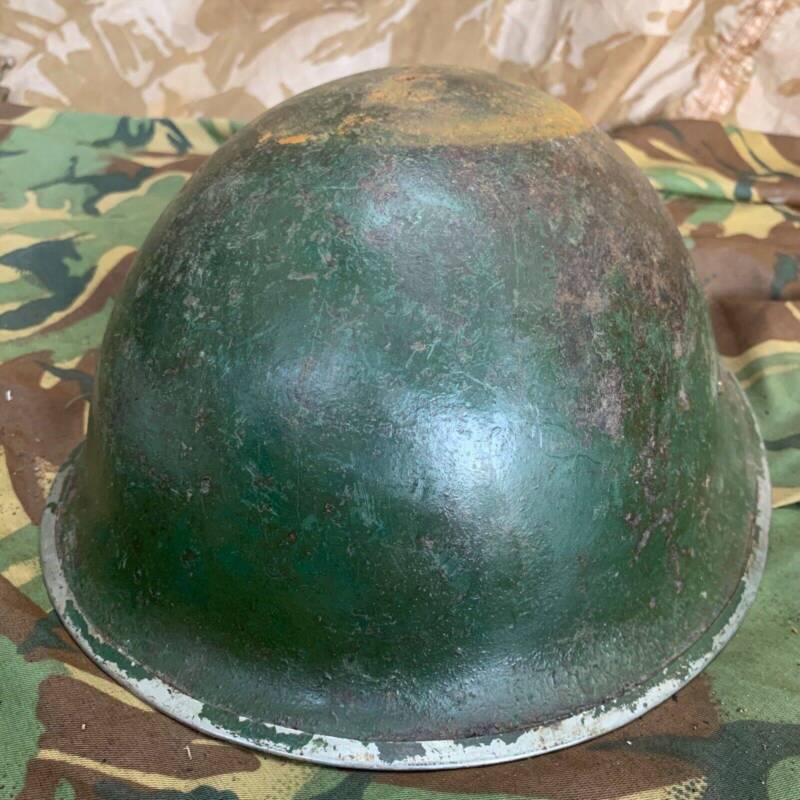 Original WW2 British / Canadian Mk3 Army Combat Helmet - Canadian Div Sign RARE - The Militaria Shop