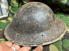 British Army Mk2 Brodie Helmet - Original WW2 - South African Manufactured - The Militaria Shop