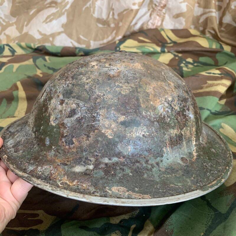 Original WW2 British Style South African Mk2 Army Combat Helmet - The Militaria Shop