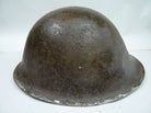 Original WW2 British / Canadian Mk3 Turtle Helmet Untouched Paint - The Militaria Shop
