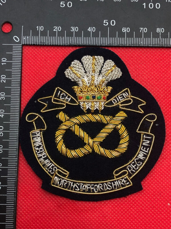 British Army Bullion Embroidered Blazer Badge - PoW Northamptonshire Regiment - The Militaria Shop