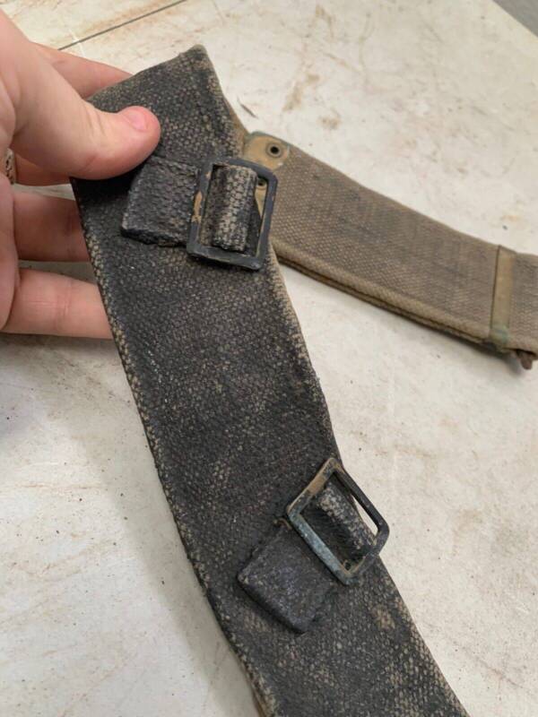 Original WW2 37 Pattern - British Airforce RAF  Webbing Belt - 40 Inch Waist - The Militaria Shop