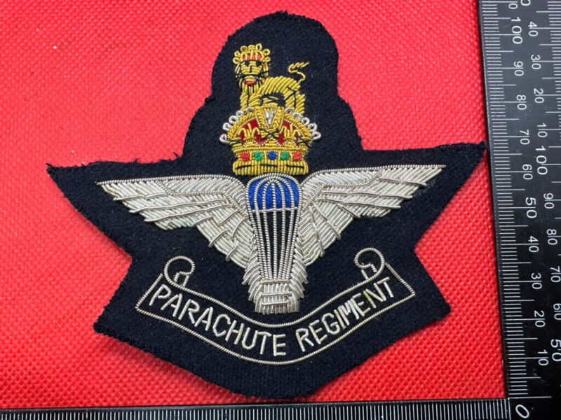 British Army Bullion Embroidered Blazer Badge - Parachute Regiment - Kings Crown - The Militaria Shop