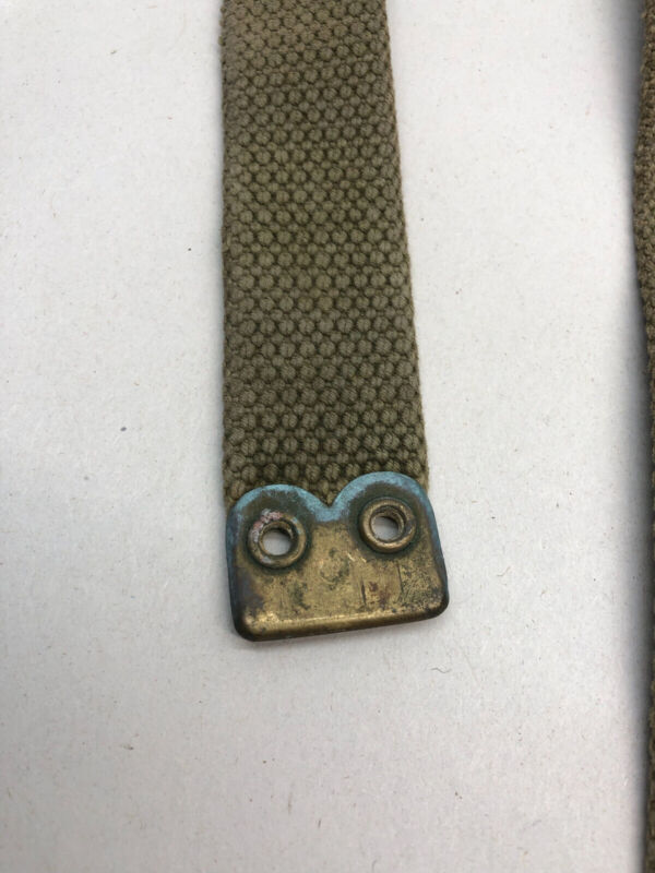 Original WW2 British Army 37 Pattern L Straps Pair - Wartime Dated - The Militaria Shop