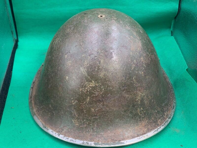 Original WW2 British Army / Canadian Army Mk3 Turtle Combat Helmet - The Militaria Shop