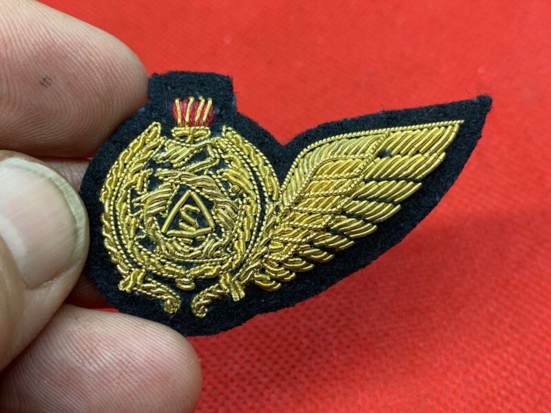 Iraq Kingdom Royal Iraq Air Force Bullion Patch Wing. 1940-1950s Unissued Condit - The Militaria Shop
