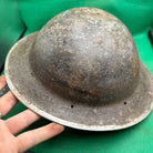 British Army Mk2 Brodie Helmet - Original WW2 - South African Manufactured - The Militaria Shop