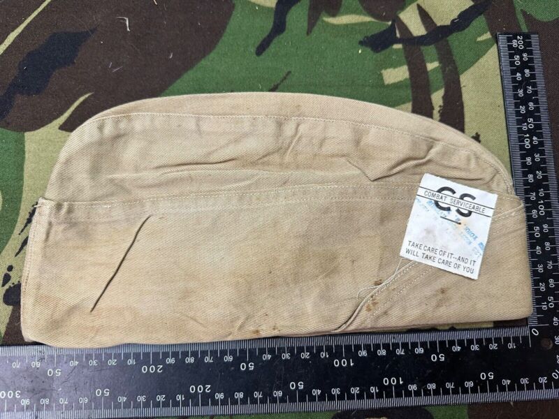 Original WW2 US Army Garrison Side Cap Hat - Old Stock - Combat Servicable - The Militaria Shop
