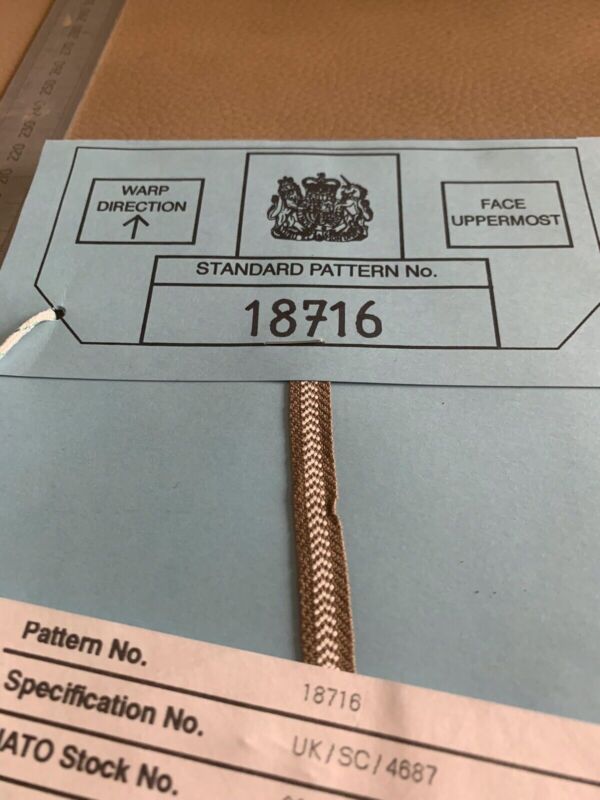 Original British Army Sealed Standard Patter - 18716 Webbing Rank Textile - The Militaria Shop