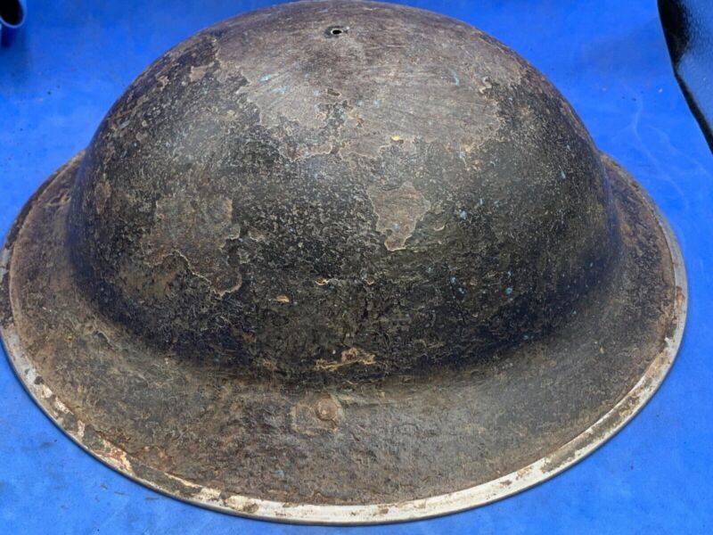 Original WW2 British Army South African Made Combat Helmet Mk2 Brodie - The Militaria Shop
