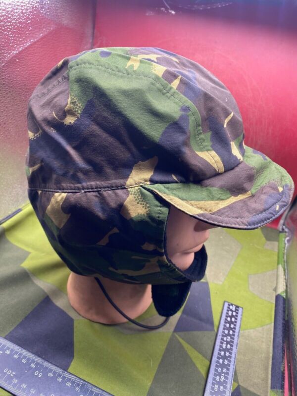 Original British Army DPM Camouflage Winter Cold Weather Cap with Ear Flaps - The Militaria Shop