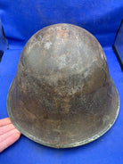 WW2 Canadian Army Mk3 Turtle Helmet - Original WW2 Helmet Shell - High Rivet - The Militaria Shop
