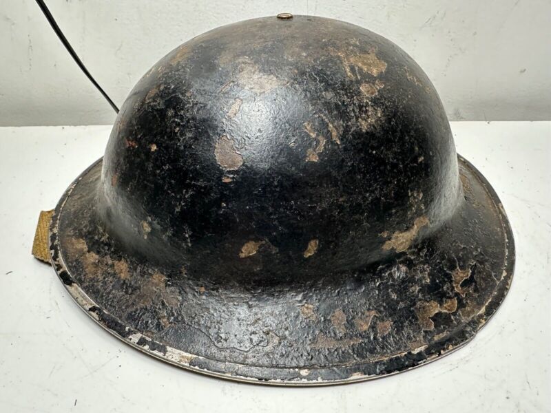 WW2 British / South African Army Mk2 Brodie Combat Helmet - Complete w/Liner - The Militaria Shop